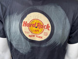 Hard Rock Cafe Men's New York Record Graphic Black Short Sleeve Shirt Size M