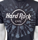 Hard Rock Cafe Men's Guitar Graphic Black Short Sleeve Shirt Size Medium