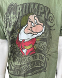 Disney Men's Grumpy Agree To Be Disagreeable Graphic Green Shirt Size Large