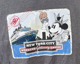 Hanes Men's Mickey Mouse New York City Weekend Getaway Cruise Gray Shirt Size L