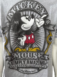 Disney Men's Disneyland Mickey Mouse Simply Amazing Gray Shirt Size Large