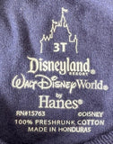 Disney Boys My First Trip To Disneyland Resort Navy Short Sleeve Shirt Size 3T