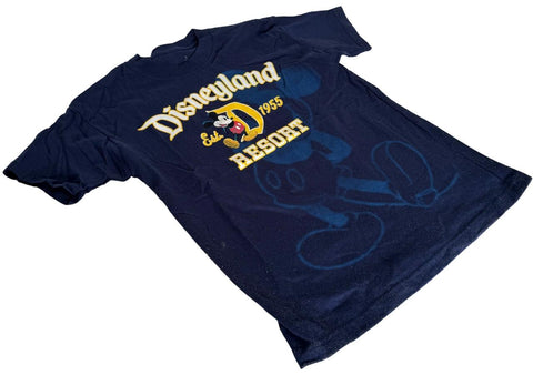 Disney Boys Disneyland Resort Mickey Mouse Est. 1955 Graphic Navy Shirt Size M