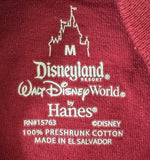 Disney Boys Disneyland Resort Mickey Mouse Est. 1955 Graphic Red Shirt Size M