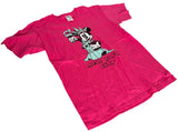 Anvil Girl's Minnie Mouse Statue Of Liberty New York City Pink Shirt Size Large