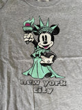 Disney Girl's Minnie Mouse Statue Of Liberty New York City Gray Shirt Size M