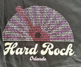 Hard Rock Cafe Girl's Orlando Guitar Graphic Black Short Sleeve Shirt Size M