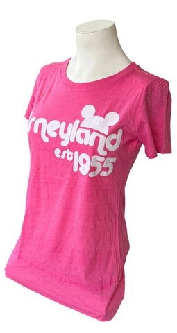 Disney Women's Disneyland Est. 1955 Graphic Pink Short Sleeve Shirt Size Medium