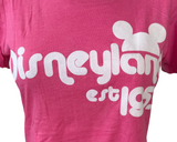 Disney Women's Disneyland Est. 1955 Graphic Pink Short Sleeve Shirt Size Medium