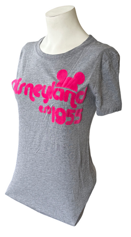 Disney Women's Disneyland Est. 1955 Graphic Gray Short Sleeve Shirt Size Medium