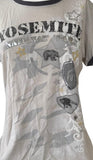 Pimatee Women's Yosemite National Park Animal Graphic Gray Shirt Size X-Large
