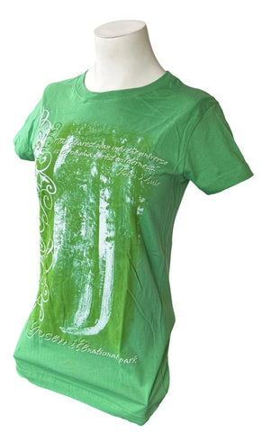 LAT Women's Yosemite National Park Forrest Graphic Green Shirt Size Medium