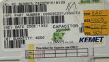 Reel of 3736 Kemet C0603C221J5GACTU Multilayer Ceramic Capacitor 220pF 50V 0603