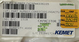 Reel of 3994 Kemet C0603C331J5GACTU Multilayer Ceramic Capacitor 330pF 50V 0603