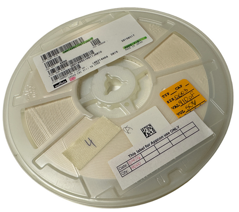 Reel of 4000 Murata GRM1885C1H911JA01D Multilayer Ceramic Capacitor 910pF 50V