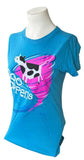 Universal Studios Women's Moo Happens Cow Tornado Graphic Blue Shirt Size Medium
