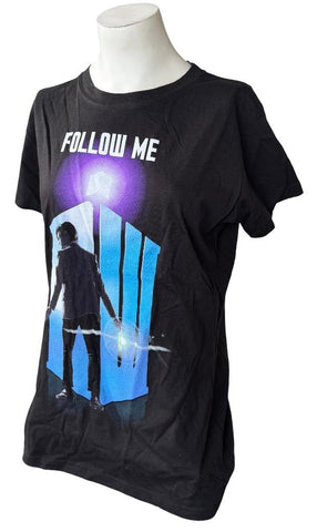 Ripple Junction Women's Doctor Who Follow Me Graphic Black Shirt Size Large