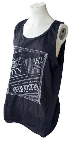Anvil Women's Miyavi Neo Tokyo Samurai Black World Tour 2010 Tank Top Size L