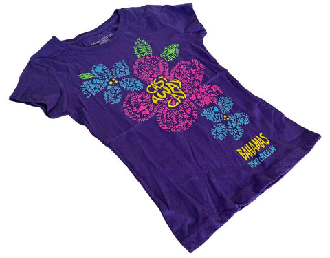 Disney Cruise Line Girls Castaway Cay Bahamas Purple Shirt Size Medium