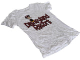 Disney Girls Disneyland Resort Minnie Mouse Bows Graphic White Shirt Size Medium