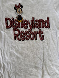 Disney Girls Disneyland Resort Minnie Mouse Bows Graphic White Shirt Size Medium