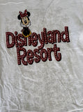 Disney Girls Disneyland Resort Minnie Mouse Bows Graphic White Shirt Size XS