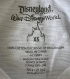 Disney Girls Disneyland Resort Minnie Mouse Bows Graphic White Shirt Size XS