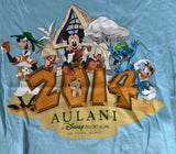 Aulani Boys A Disney Resort & Spa 2014 Graphic Blue Shirt Size Medium
