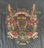 Hard Rock Cafe Girls Orlando All Is One Black Short Sleeve Shirt Size Medium