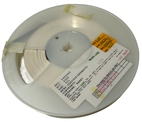 Reel of 1684 Kemet C0603C472K5RACTU Multilayer Ceramic Capacitor 4700pF 50V 0603