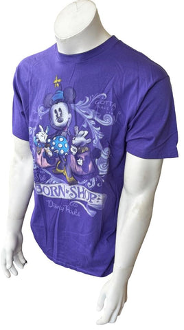 Disneyland Hong Kong Minnie Mouse Born To Shop Disney Parks Purple Shirt Size S
