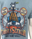 Disney Parks Men's Goofy Thrill Seeker Graphic Gray Shirt Size Medium