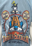 Hanes Men's Walt Disney World Goofy Thrill Seeker Graphic Gray Shirt Size Large