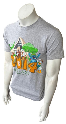 Aulani Men's A Disney Resort & Spa 2014 Graphic Gray Shirt Size Small