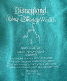 Disneyland Men's Walt Disney World Mickey Mouse Teal Short Sleeve Shirt Size L