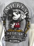 Disneyland Hong Kong Men's Mickey Mouse Simply Amazing Gray Shirt Size Large