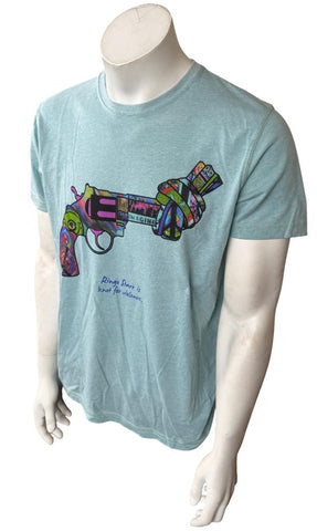 Playback Men's Ringo Starr Is Knot For Violence Graphic Gray Shirt Size Large