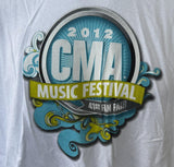 Anvil Men's CMA Music Festival 2012 41st Fan Fair White Shirt Size X-Large
