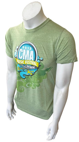 Tultex Men's CMA Music Festival 2012 41st Fan Fair Green Shirt Size Small