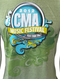 Tultex Men's CMA Music Festival 2012 41st Fan Fair Green Shirt Size Small