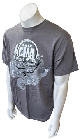 Anvil Men's CMA Music Festival 2012 41st Fan Fair Gray Shirt Size Large