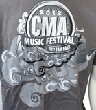 Anvil Men's CMA Music Festival 2012 41st Fan Fair Gray Shirt Size Large