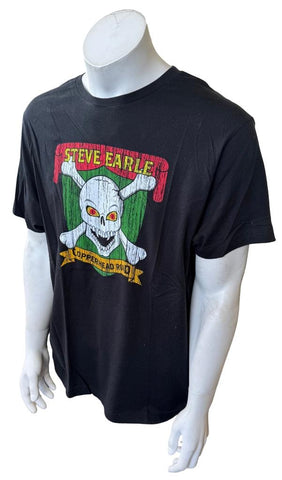 Alternative Men's Steve Earle & The Dukes Copperhead Road Black Shirt Size 2XL
