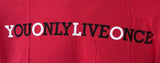 Drake Men's YOLO You Only Live Once Club Paradise Tour Red Shirt Size Large
