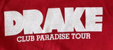 Drake Men's YOLO You Only Live Once Club Paradise Tour Red Shirt Size Large