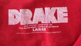 Drake Men's YOLO You Only Live Once Club Paradise Tour Red Shirt Size Large