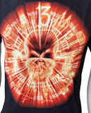 Anvil Men's Megadeth Thirteen 2012 Tour Black Short Sleeve Shirt Size Small