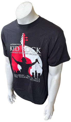 Delta Men's An Evening With Kid Rock 2012 Fox Theatre Detroit Black Shirt Size M