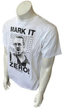 Anvil Men's The Big Lebowski Mark It Zero White Short Sleeve Shirt Size Medium