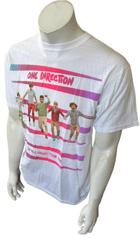 Anvil Men's One Direction Up All Night Tour 2012 Graphic White Shirt Size Medium